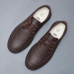 MEN'S CASUAL LACE UP LEATHER DRIVING SHOES 79987373S