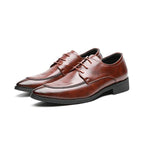 MEN'S POINTED LACE UP BUSINESS DRESS SHOES 60079071YL