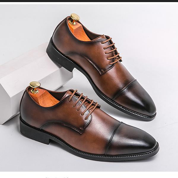 MEN'S RETRO LACE UP BUSINESS LEATHER SHOES 47801378YL