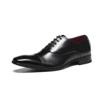 MEN'S THREE-JOINT BUSINESS SQUARE TOE DRESS SHOES 13850447S