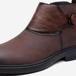 MEN'S CASUAL RETRO BELT BUCKLE BOOTIES 43610906S