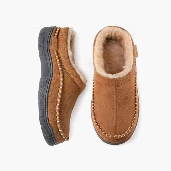 MEN'S HOME WARM PLUSH SUEDE COTTON SLIPPERS 32566523S