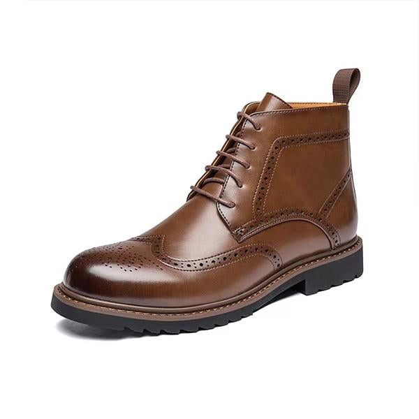 MEN'S RETRO BROGUE ENGRAVED LACE UP BOOTS 75060948S