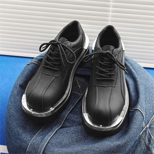 MEN'S BLACK CASUAL LEATHER SHOES 15112744YL