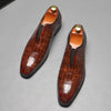 MEN'S CROCODILE PATTERN VINTAGE SLIP-ON DRESS SHOES 20799054S