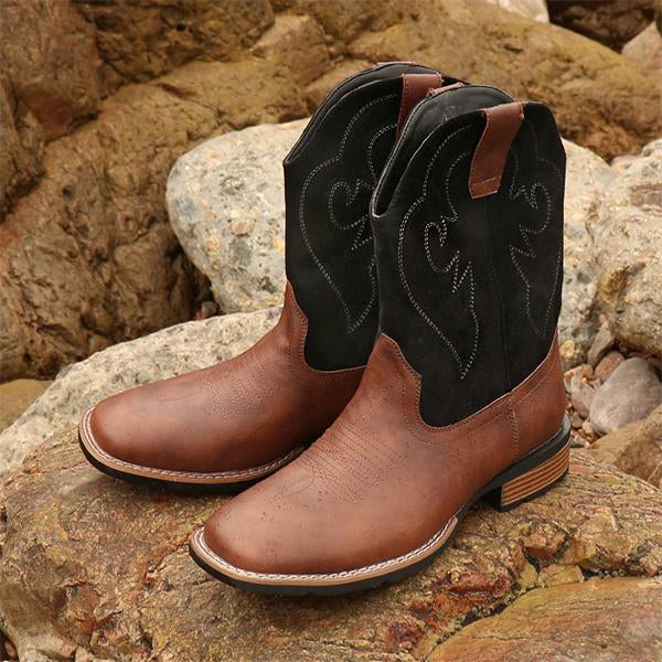 MEN'S RETRO WESTERN COWBOY KNIGHT BOOTS 71218097YL