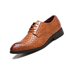 MEN'S CLASSIC CHECKERED RETRO LACE UP LEATHER SHOES 75744368YL