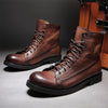 MEN'S VINTAGE DISTRESSED LACE-UP BOOTS 86674332S