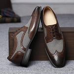 MEN'S BROGUE FASHION HOUNDSTOOTH DRESS SHOES 63097559S