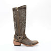 MEN'S SIDE ZIPPER EMBROIDERED BUCKLE WESTERN BOOTS 41353757S