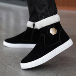 MEN'S FASHION PLUSH SIDE ZIPPER ANKLE SNOW BOOTS 03174802S