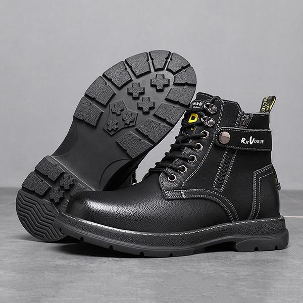 MEN'S CASUAL SIDE ZIPPER WORK STYLE LACE UP BOOTS 53080754S