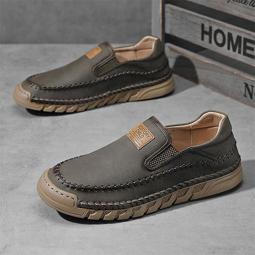 MEN'S SLIP-ON HAND-SEWN NON-SLIP CASUAL SHOES 86256137S