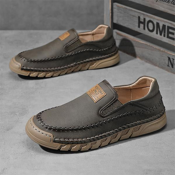 MEN'S SLIP-ON HAND-SEWN NON-SLIP CASUAL SHOES 86256137S