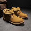 MEN'S CASUAL PLUSH WARM STITCHING LACE-UP BOOTS 48388849S