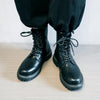 MEN'S STYLISH BLACK LACE UP CASUAL BOOTS 81736356YL