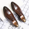 MEN'S BROGUE CARVED BUSINESS CASUAL SHOES 01574401S