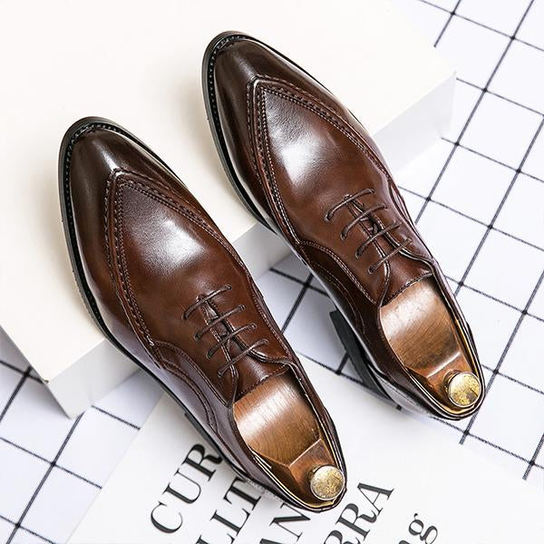 MEN'S BROGUE CARVED BUSINESS CASUAL SHOES 01574401S