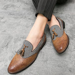 MEN'S RETRO BUSINESS BROGUE TASSEL DRESS SHOES 19327979S