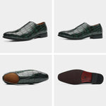 MEN'S CROCODILE PATTERN VINTAGE SLIP-ON DRESS SHOES 20799054S