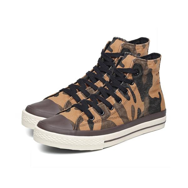 MEN'S CASUAL CAMOUFLAGE HIGH-TOP CANVAS SHOES 51837018S