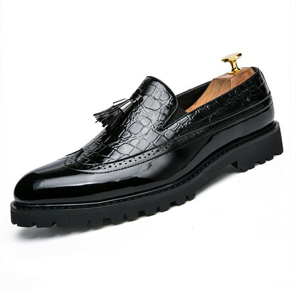 MEN'S FASHION TASSEL SLIP-ON BROGUE LOAFERS 68006675S