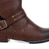 MEN'S RETRO ZIPPER LEATHER BOOTS 00992662YL