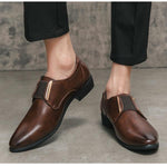 MEN'S POINTED RETRO CASUAL LEATHER SHOES 47606487YL