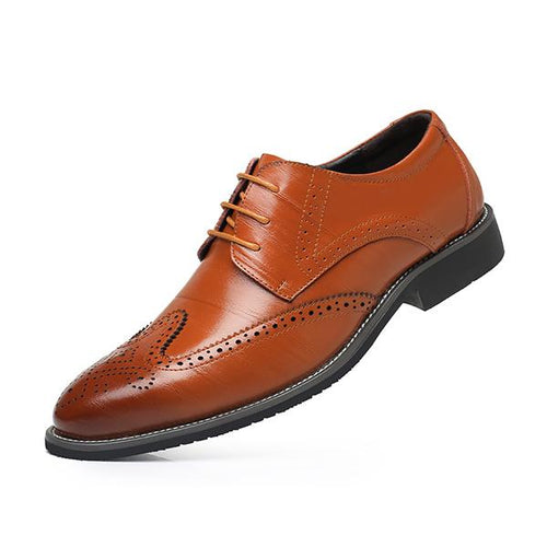 MEN'S BROGUE LACE-UP CASUAL DRESS SHOES 36983348S