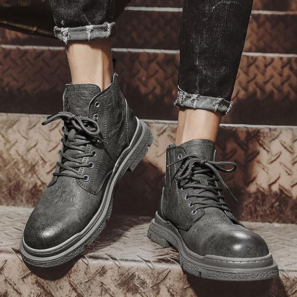 MEN'S CASUAL HIGH TOP LACE-UP BOOTS 62757819YL