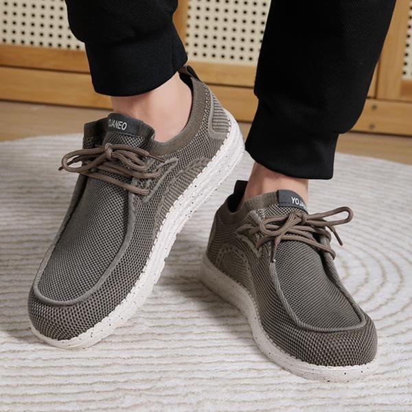 MEN'S LACE-UP COMFORTABLE MESH CASUAL SHOES 62397037S