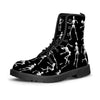 MEN'S SKULL DESIGN LACE UP CANVAS BOOTS 77427564YL