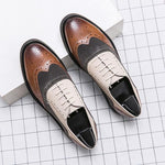 MEN'S FASHION BROGUE CARVED STITCHING LEATHER SHOES 05593068S