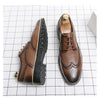 MEN'S LACE UP BLOK CLASSIC RETRO WEDDING SHOES 25423641YL