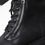 MEN'S FASHION THICK SOLE SIDE ZIPPER LACE-UP BOOTS 82155502S