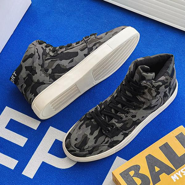 MEN'S CASUAL CAMOUFLAGE CANVAS HIGH-TOP SNEAKERS 81158803S