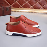 MEN'S NON-SLIP LACE-UP HOLLOW CASUAL SHOES 45815326S