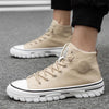 MEN'S CASUAL LACE-UP HIGH-TOP CANVAS SHOES 34909320S