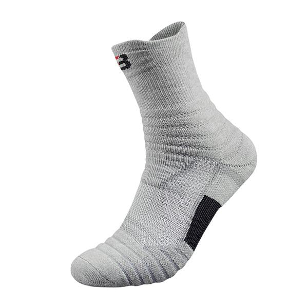 MEN'S CONTRASTING TOWEL BOTTOM SPORTS SOCKS 20183332YL