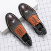 MEN'S FASHION BROGUE CARVED STITCHING LEATHER SHOES 05593068S