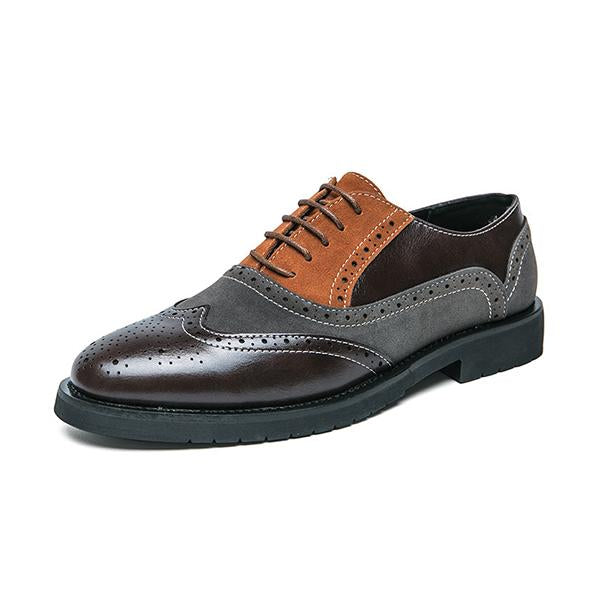 MEN'S FASHION BROGUE CARVED STITCHING LEATHER SHOES 05593068S