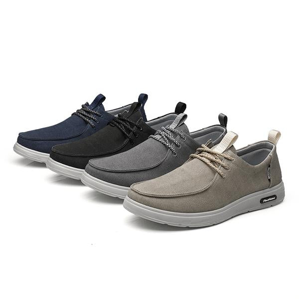 MEN'S BREATHABLE LACE-UP CASUAL CANVAS SHOES 01559636S