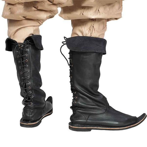 MEN'S POINTED RETRO MEDIEVAL WESTERN LACE UP BOOTS 14330965YL