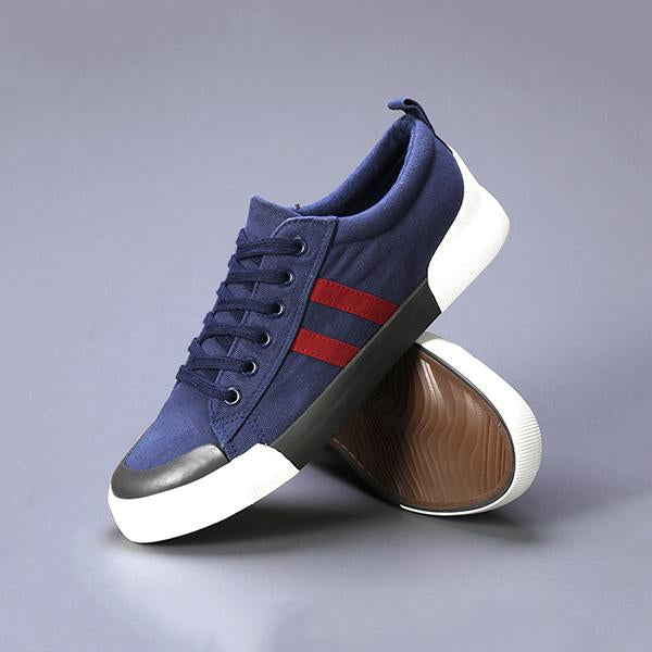 MEN'S LACE-UP CASUAL FLAT CANVAS SHOES 48470817S