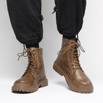 MEN'S LACE-UP ZIPPERED MARTIN BOOTS 47142076S