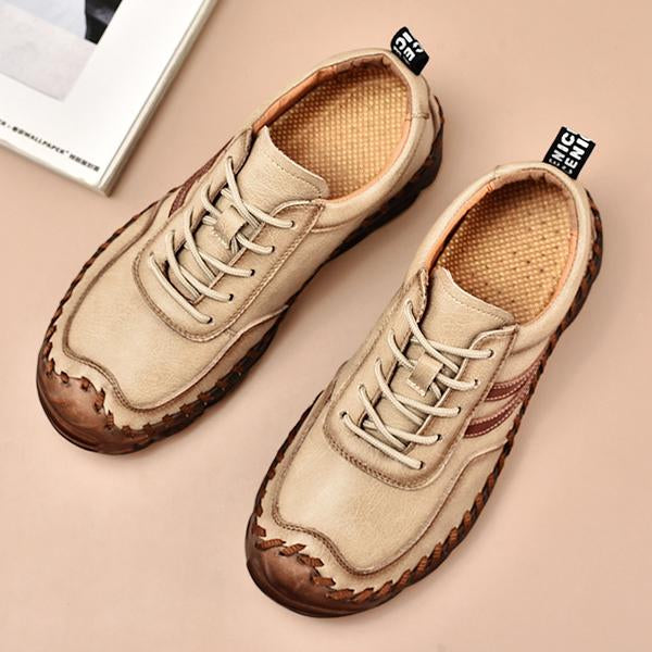 MEN'S RETRO CASUAL LACE UP LEATHER SHOES 49630087YL