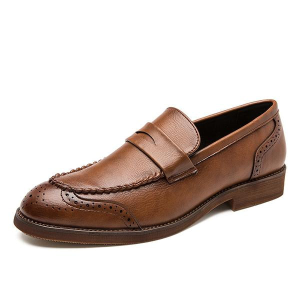 MEN'S RETRO CASUAL BUSINESS MATTE SOFT LEATHER SHOES 95916920YL