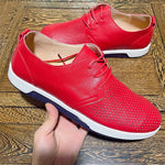 MEN'S NON-SLIP LACE-UP HOLLOW CASUAL SHOES 45815326S