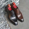 MEN'S FAUX WOODGRAIN BROGUE SQUARE TOE DRESS SHOES 32260216S