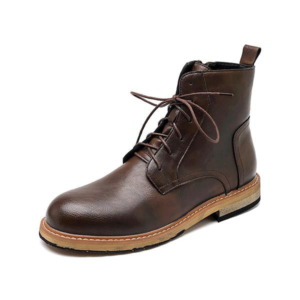 MEN'S STYLISH RETRO LACE-UP BOOTS 95209738S